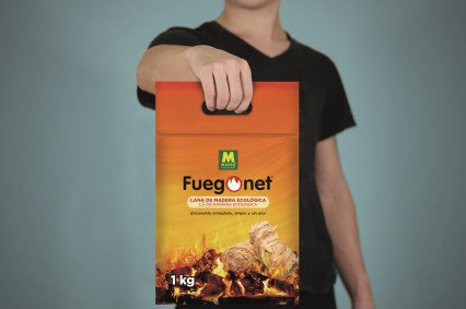 Lana de madera para encendido