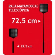 Pala matamoscas telescópica